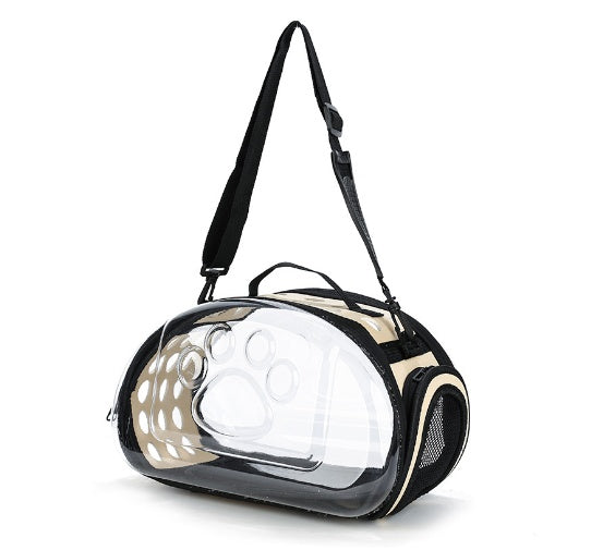 Portable Full Transparent Pet Backpack Travel School Style Bag