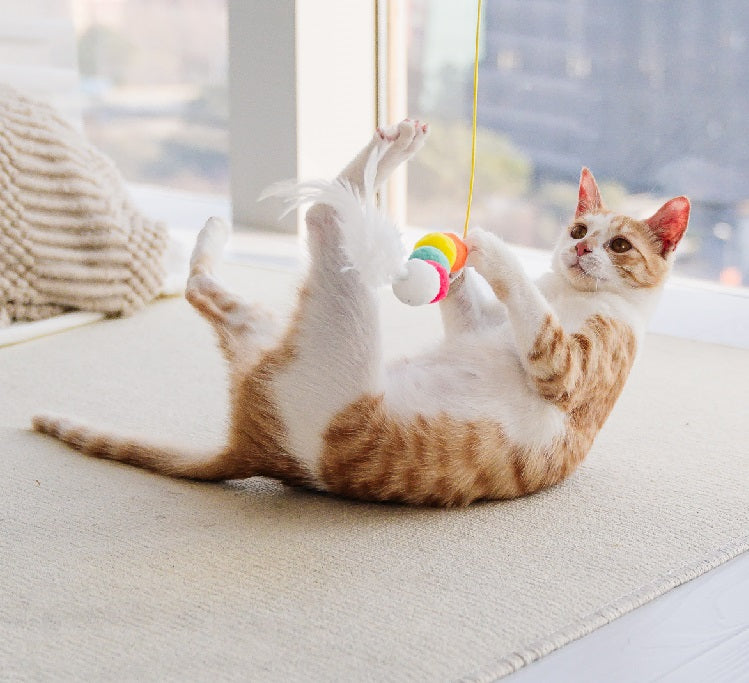 Interactive Hanging Rope Mouse Telescopic Funny Self Play Pet Toy Supplies