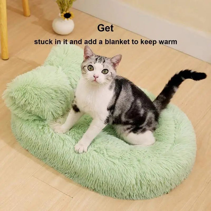 Fluffy Anti Slip Winter Pet Sleeping Nest Cave Bed