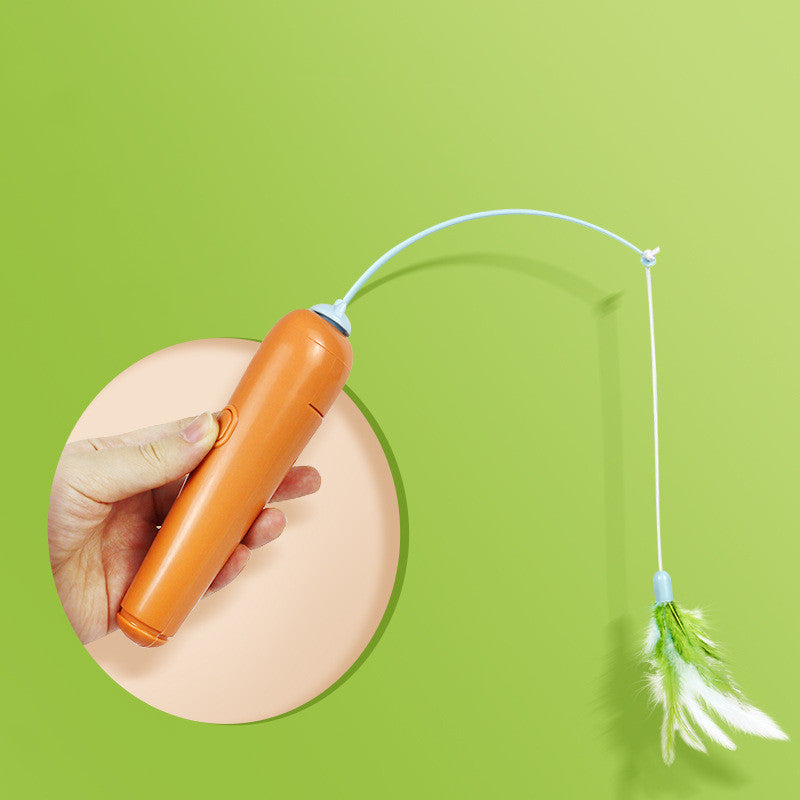 2 In 1 Pet Turntable Feather Interactive Toy