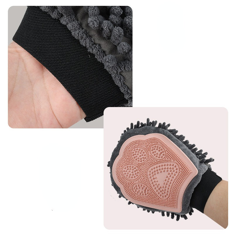 2 In 1 Grooming Massage Bath Cleaning Pet Brush Glove