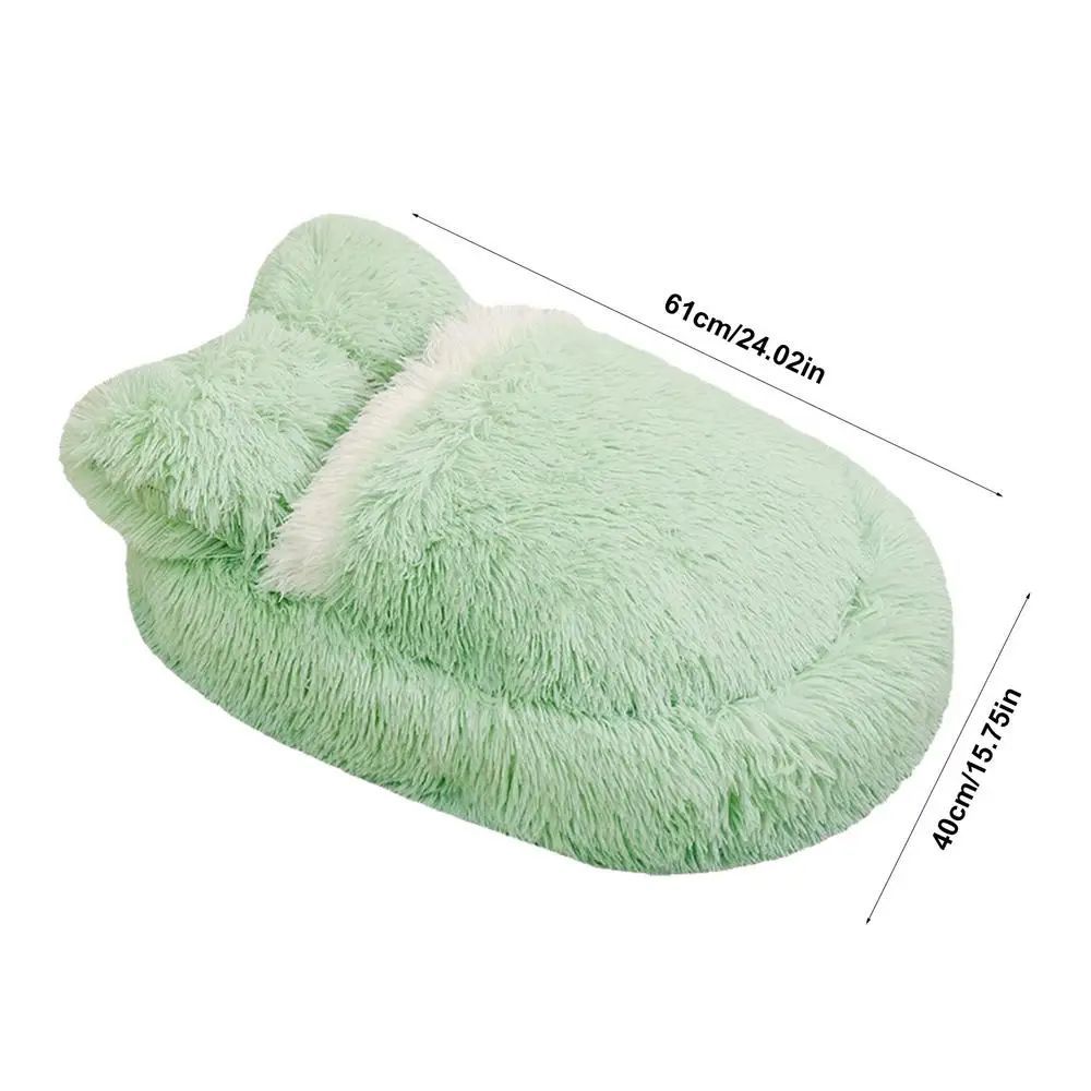 Fluffy Anti Slip Winter Pet Sleeping Nest Cave Bed