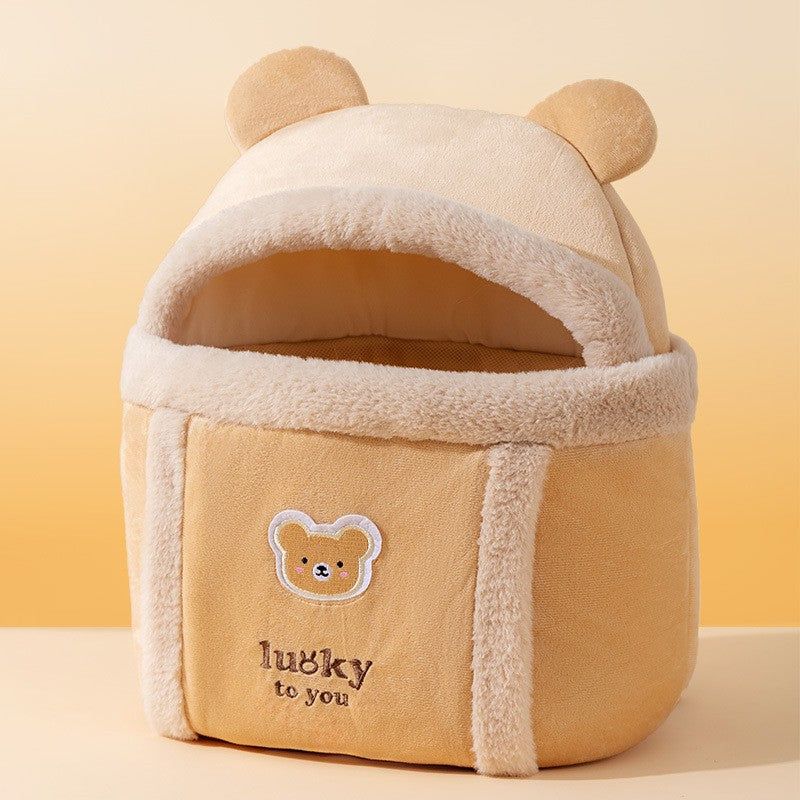 Animal Shape Pet Diaper Backpack Portable Off Shoulder Travel Bag