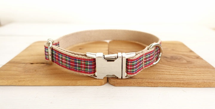 Red Plaid Pet Leash Rope