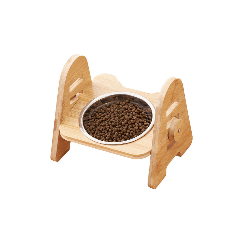 Oblique Mouth Cervical Protection Pet Drinking Bowl