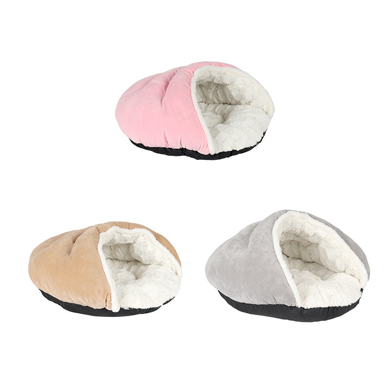 Semi Closed Slipper Style Pet Sleeping Nest