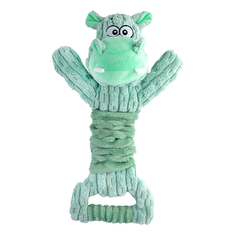 Large Squeaky Plush Pet Toy Soft Fabric Tug Of War Indoor Play Toy