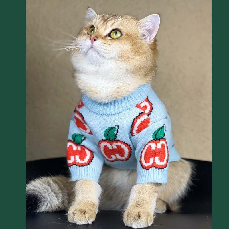 Autumn Winter Thick Knit Pet Sweater Clothes