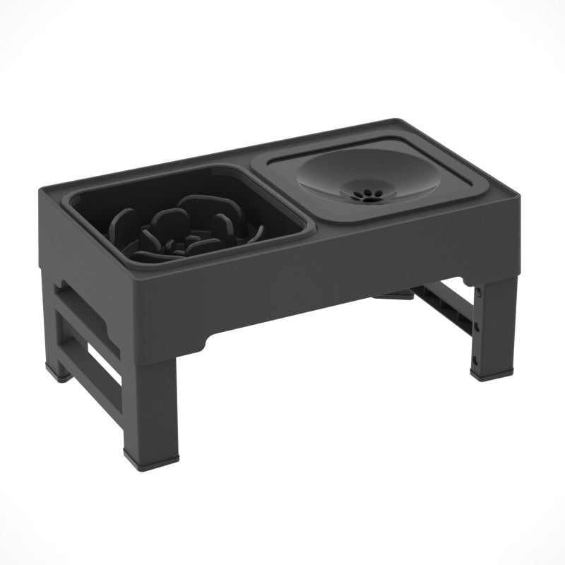 Adjustable Stainless Steel Elevated Pet Double Feeding Bowl Stand