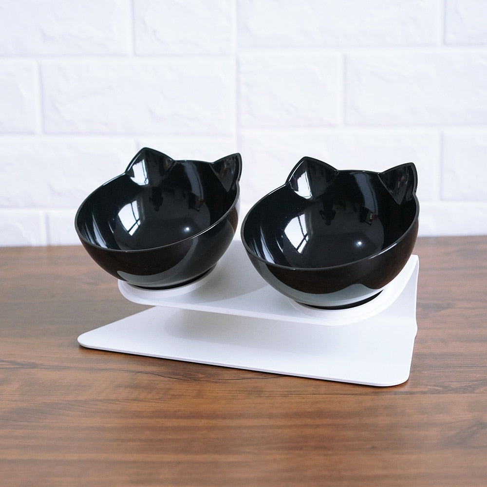 Non Slip Raised Stand Double Pet Food And Water Bowl