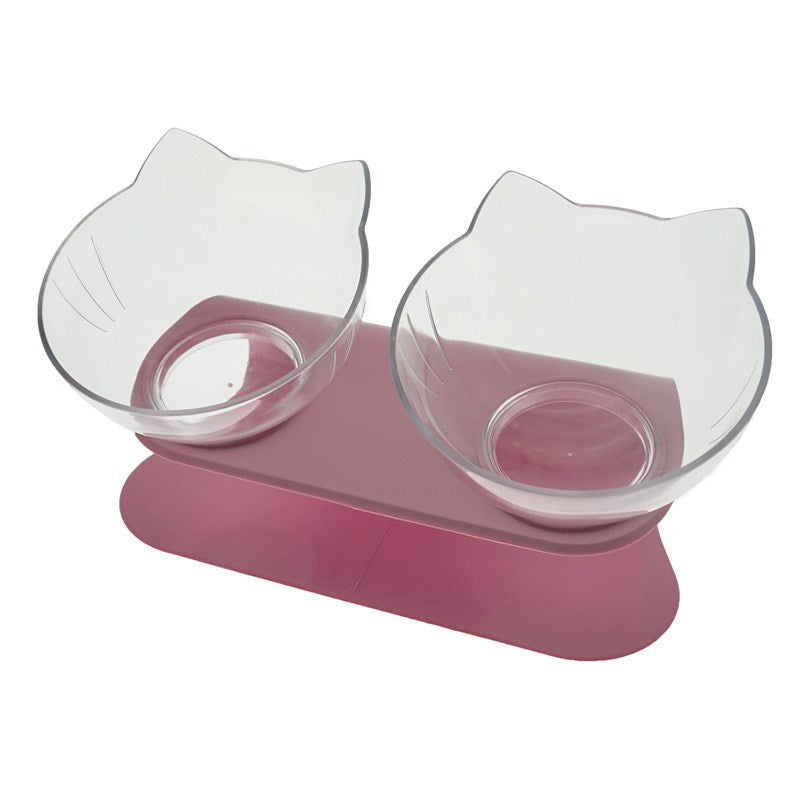 Non Slip Raised Stand Double Pet Food And Water Bowl
