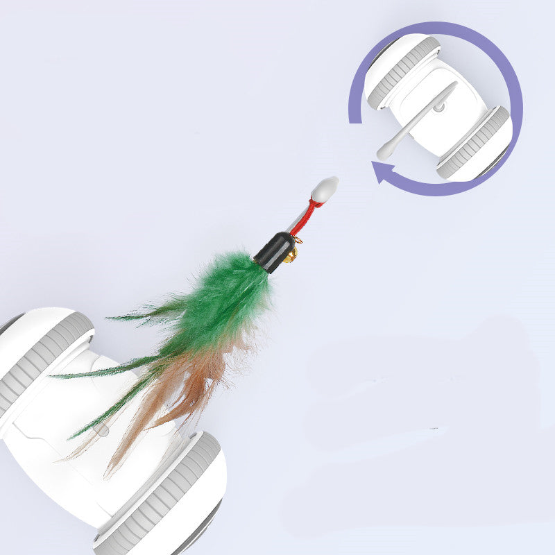 Interactive Pet Toy Interchangeable Feather Play Set