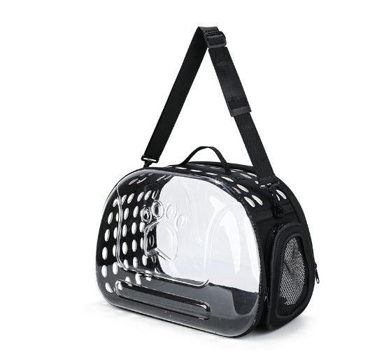 Portable Full Transparent Pet Backpack Travel School Style Bag