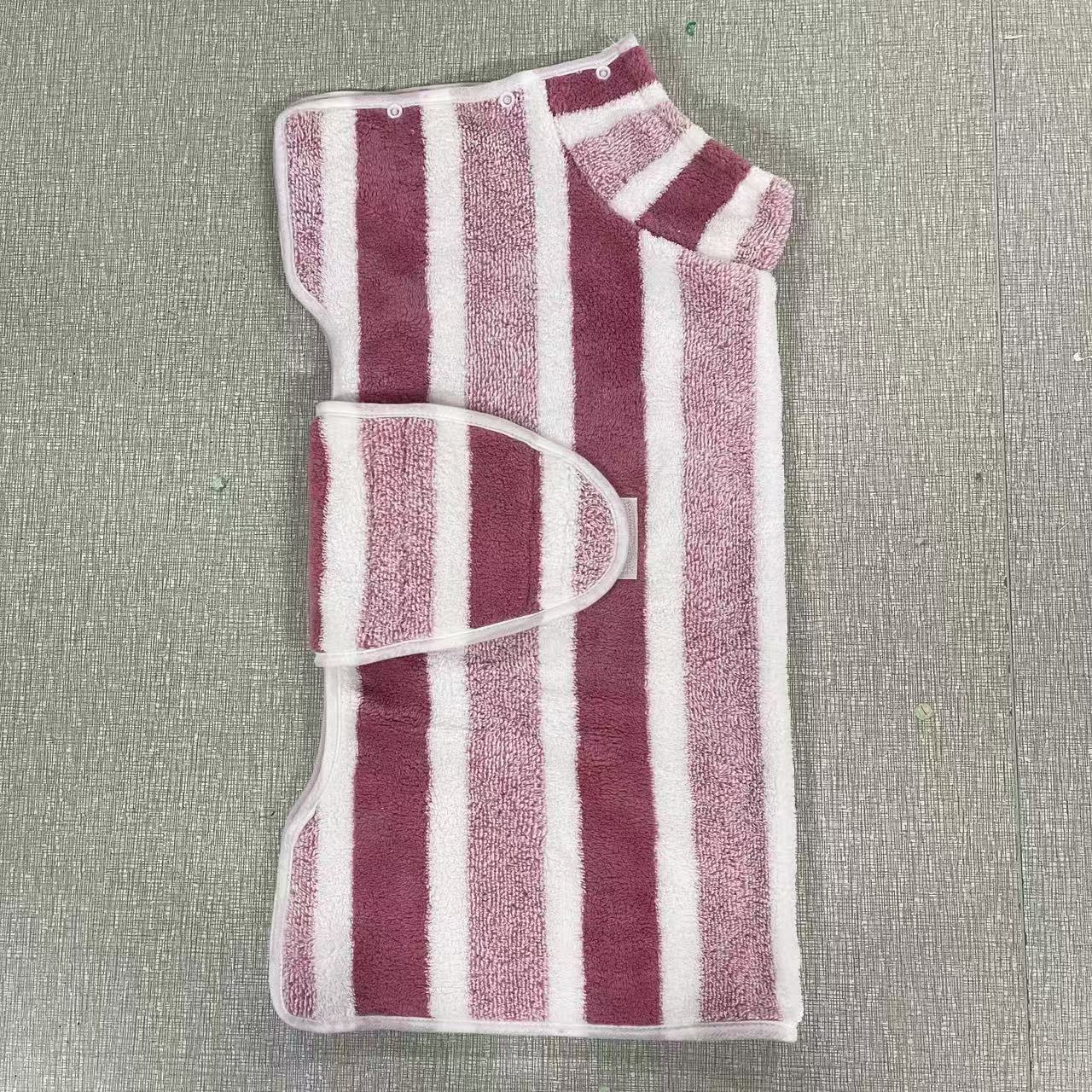 Absorbent Soft Microfiber Pet Bath Robe Towel Apparel