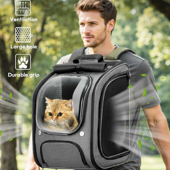 Portable Fashion Pet Backpack Aviation Style Travel Carrier