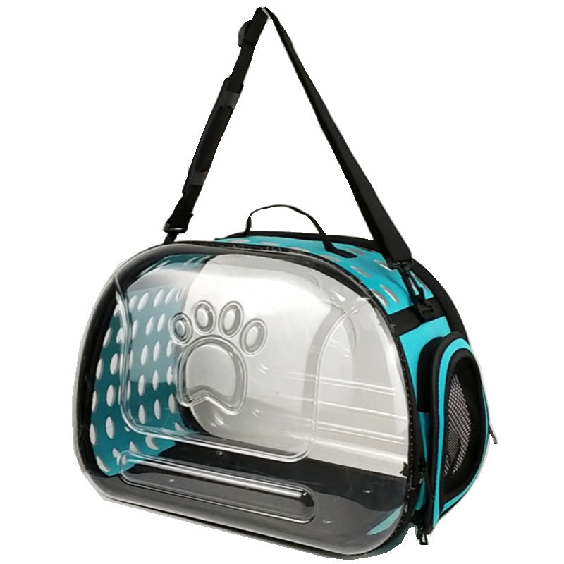 Portable Full Transparent Pet Backpack Travel School Style Bag