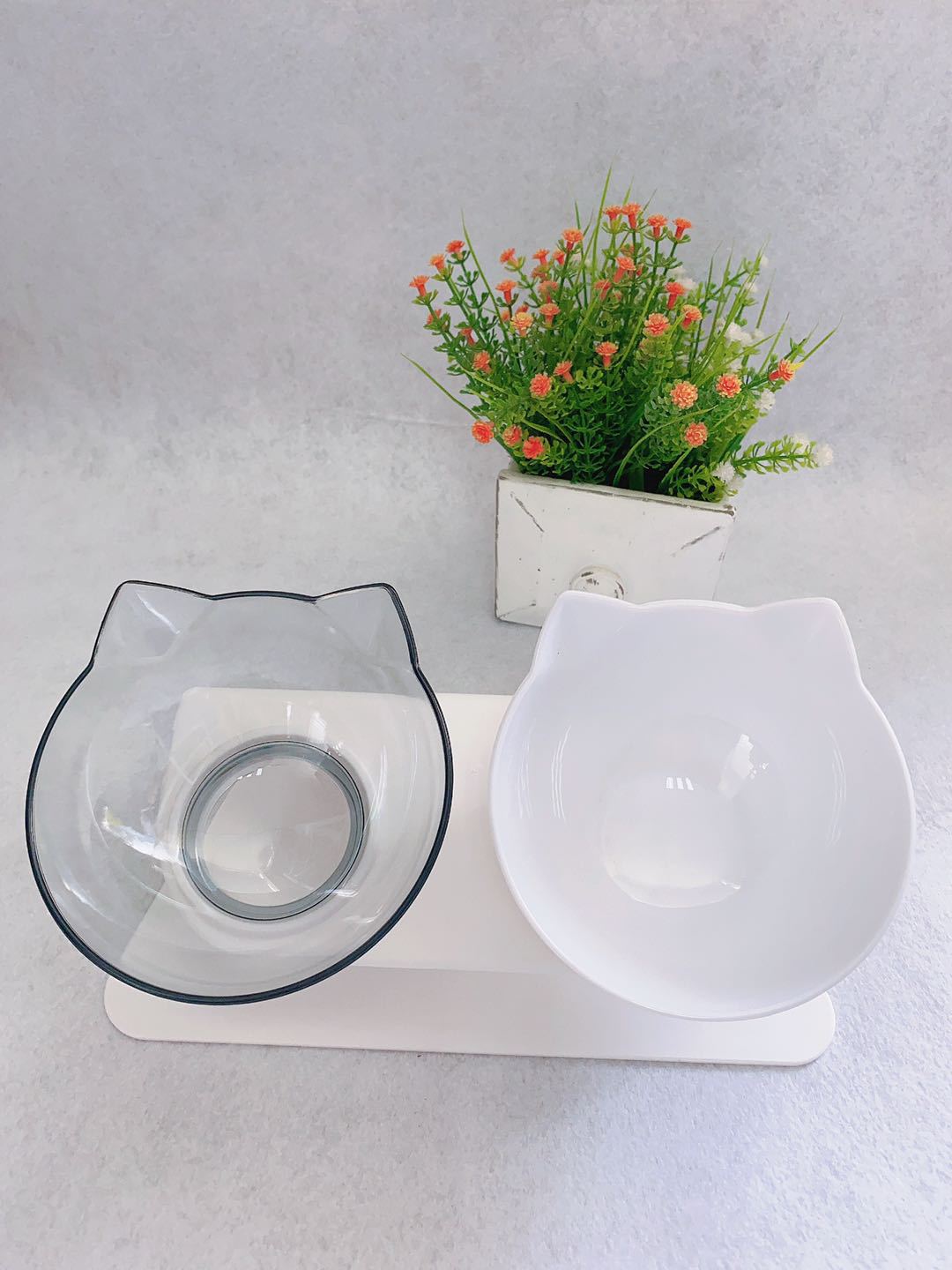 Non Slip Raised Stand Double Pet Food And Water Bowl