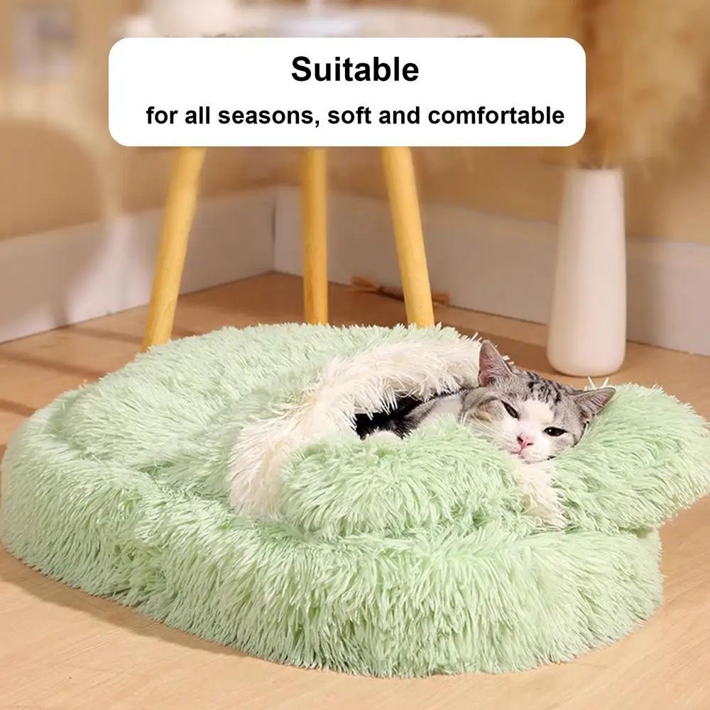 Fluffy Anti Slip Winter Pet Sleeping Nest Cave Bed