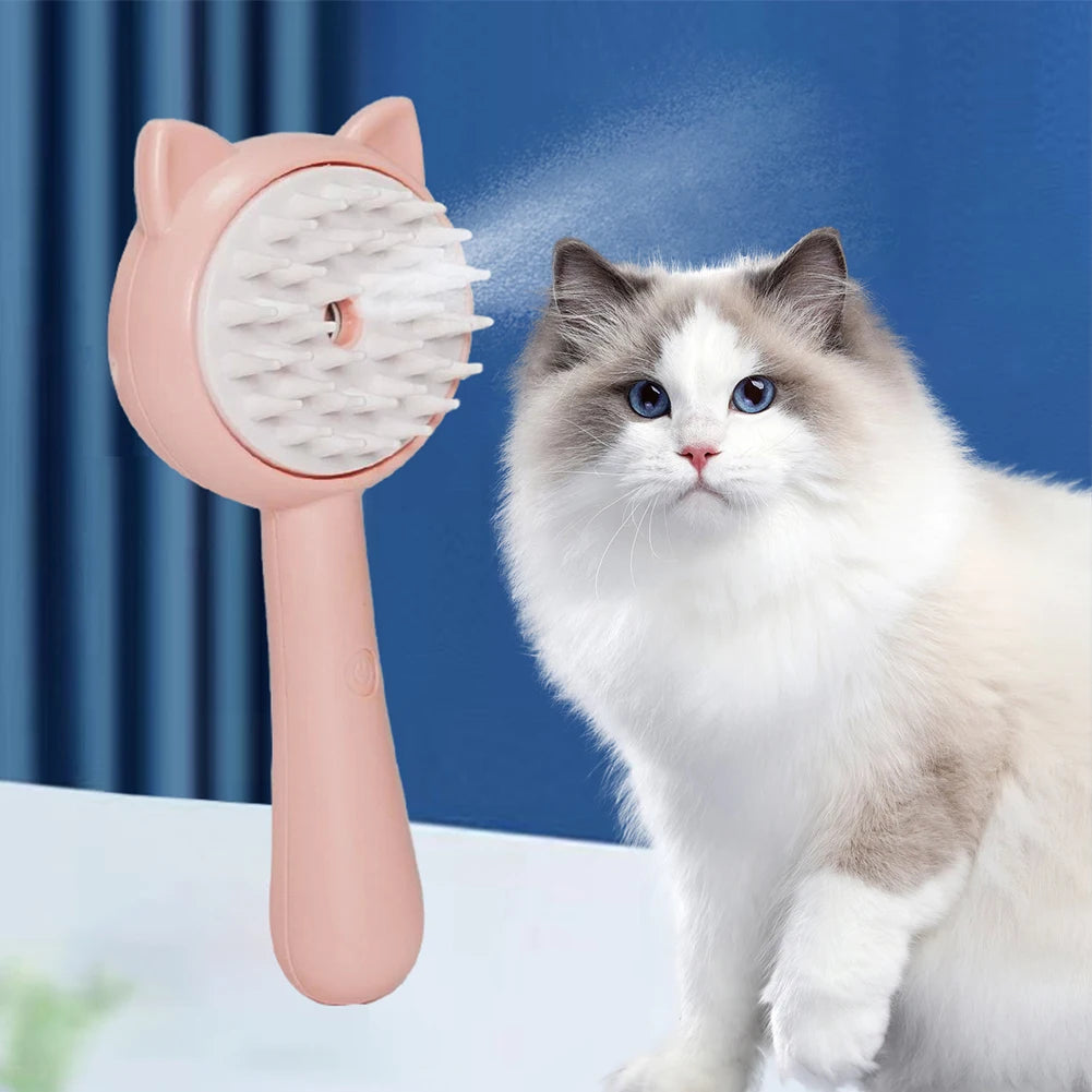 Rechargeable Mist Self Cleaning Slicker Grooming Pet Brush