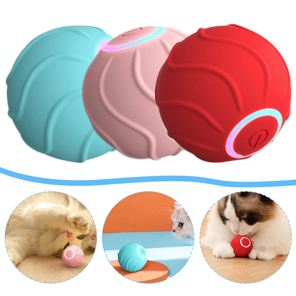 Smart Interactive Pet Rolling Ball USB Automatic Bouncing Toy