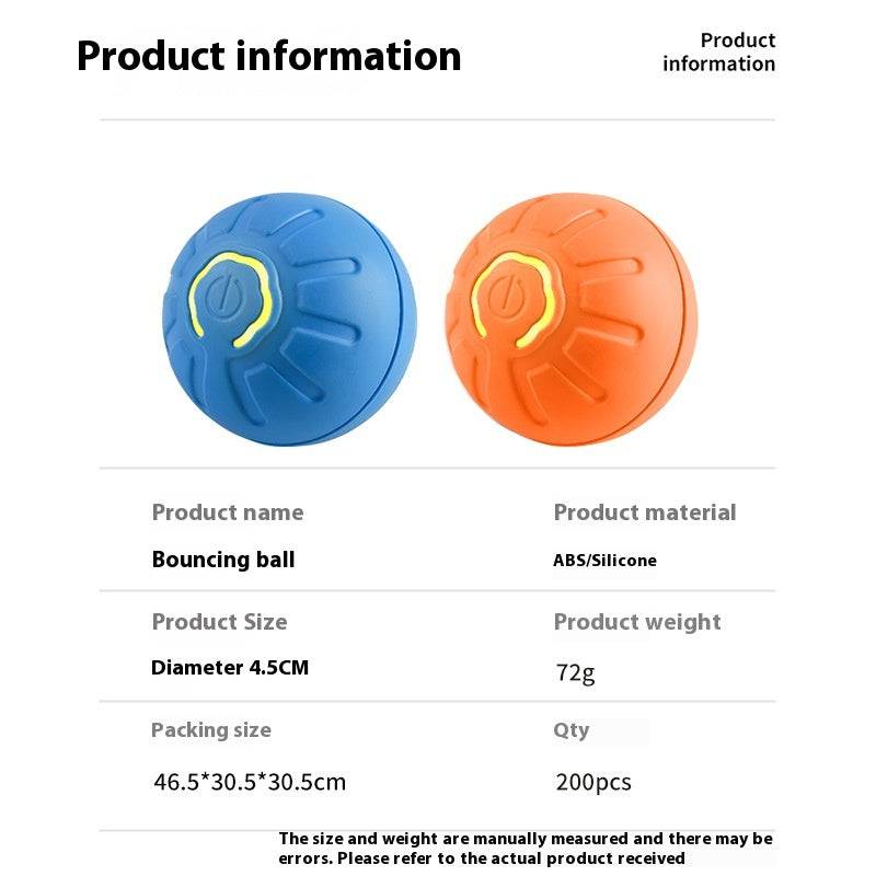 Smart Electronic Interactive Pet Ball USB Automatic Bouncing Toy