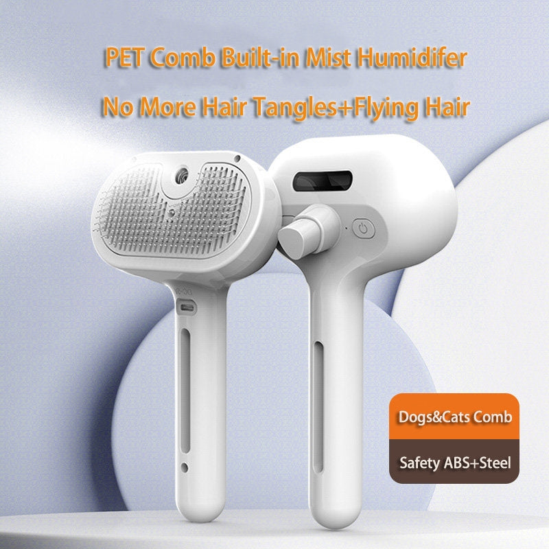 Self Cleaning Dematting Mist Humidifier Pet Grooming Comb