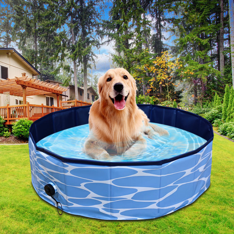 Foldable Collapsible Outdoor Indoor Pet Bath Swimming Pool Tub