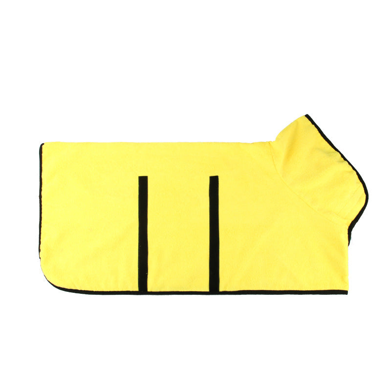 Absorbent Bath Robe Neck Tucked Waist Pet Shirt Clothing