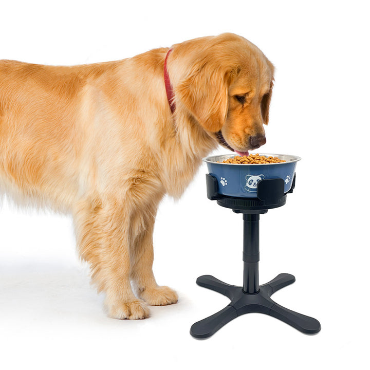 Adjustable Height Anti Tumble Pet Bowl Stand Bracket