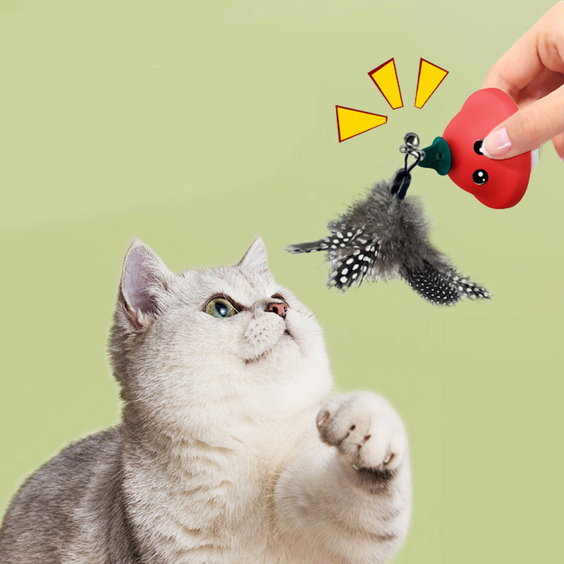 Suction Cup Cat Wand Retractable Interactive Pet Teaser Indoor Exercise Toy