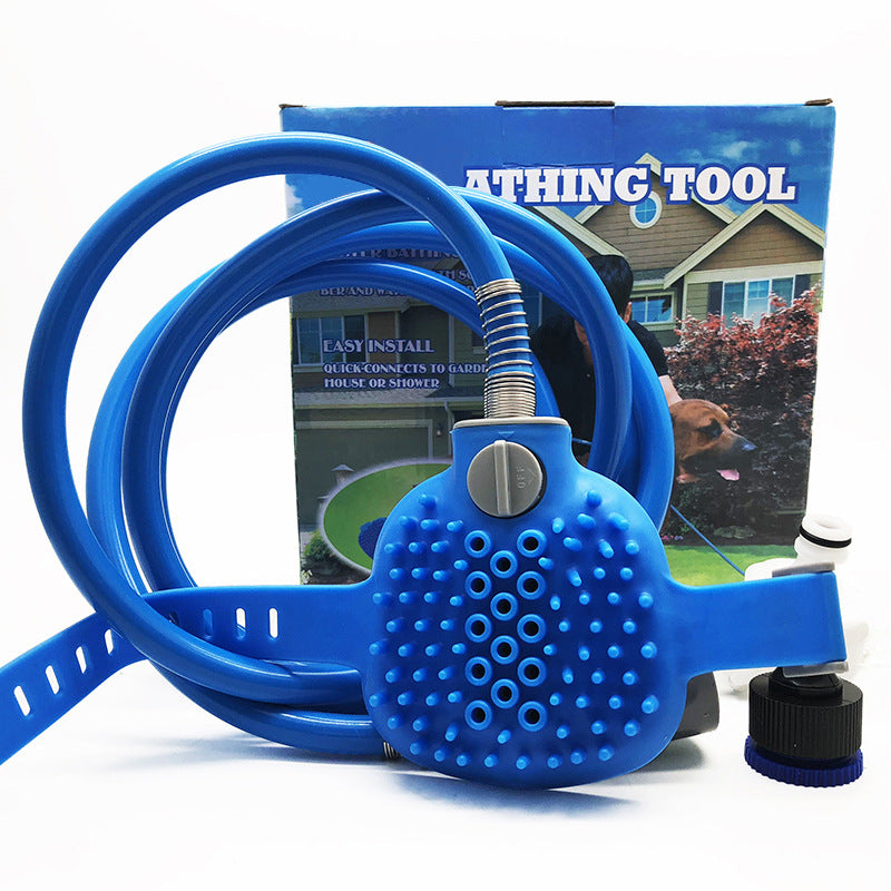 Outdoor Pet Bath Cleaning Shower Brush Tool