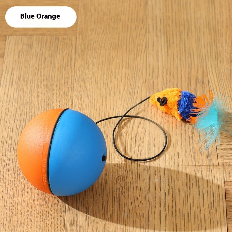 Electric Moving Pet Teaser Ball Interactive Rolling Toy