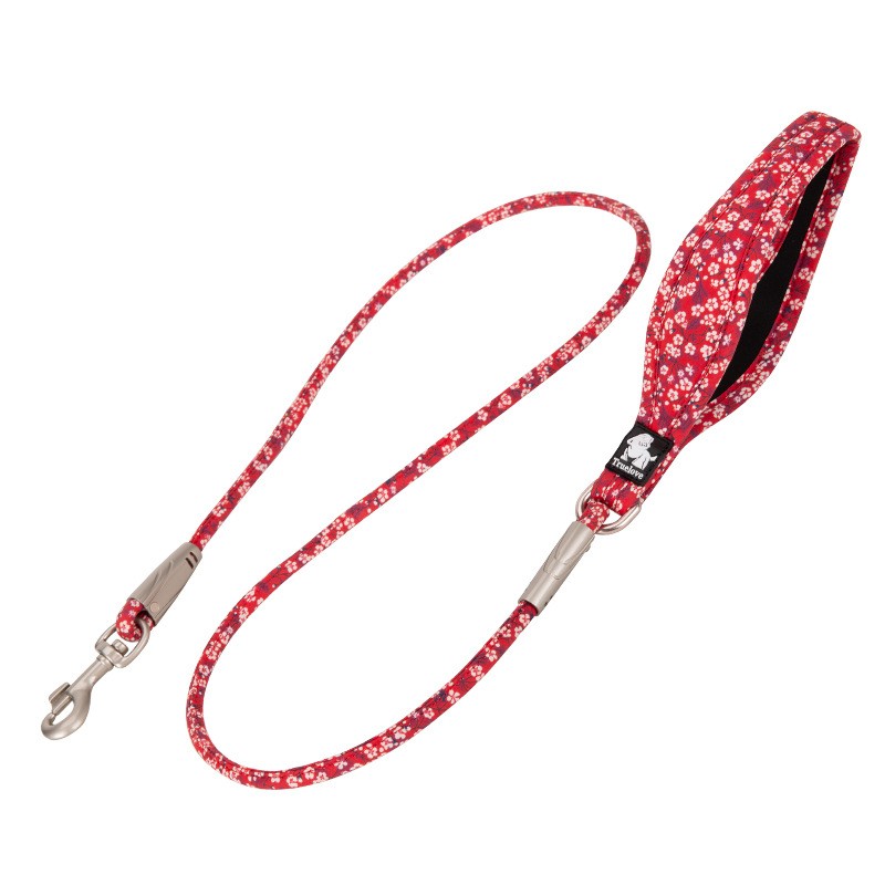 Outdoor Pet Floral Round Handheld Rope Leash