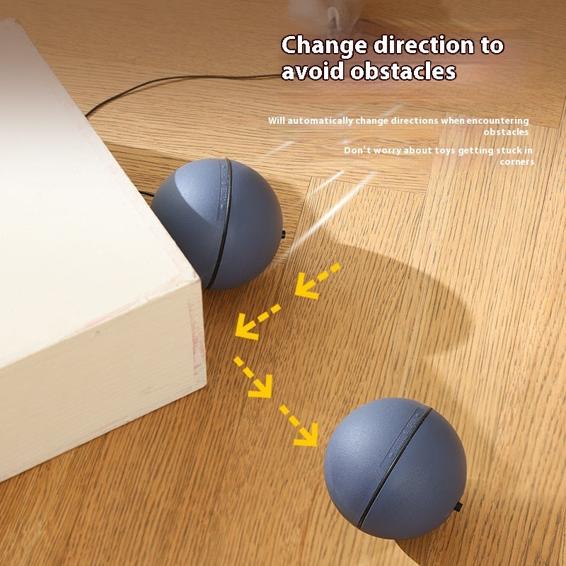 Electric Moving Pet Teaser Ball Interactive Rolling Toy