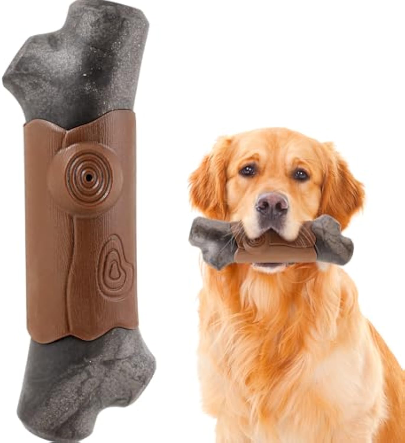Tough Durable Chew Toy For Aggressive Chewers Large Breed Pets Bacon Flavor