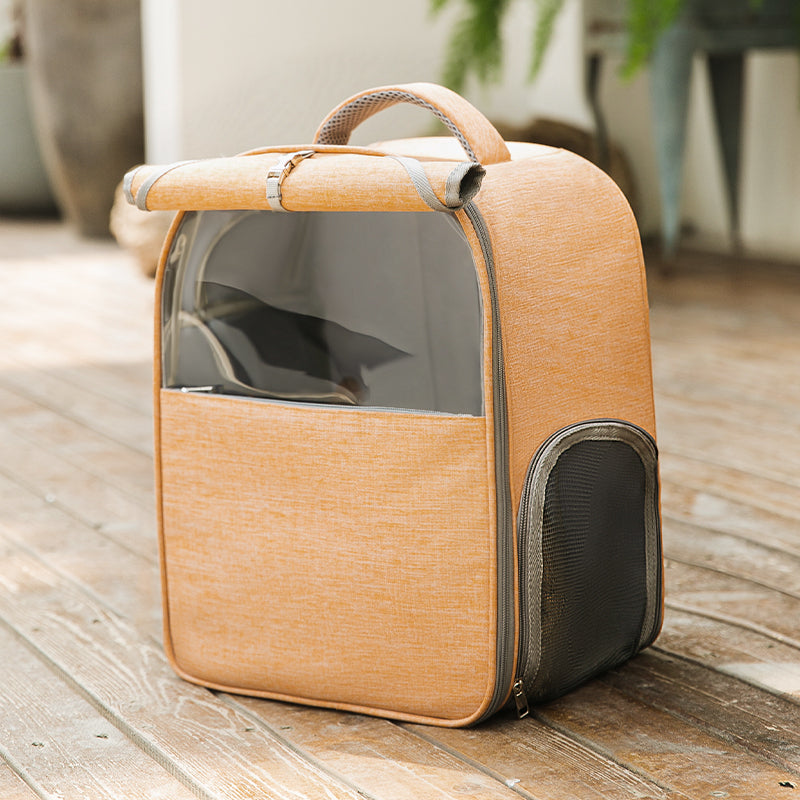 Portable Large Capacity Canvas Pet Backpack Outdoor Travel Bag