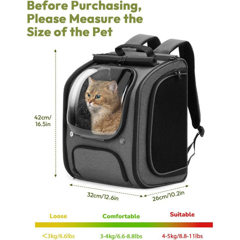 Portable Fashion Pet Backpack Aviation Style Travel Carrier