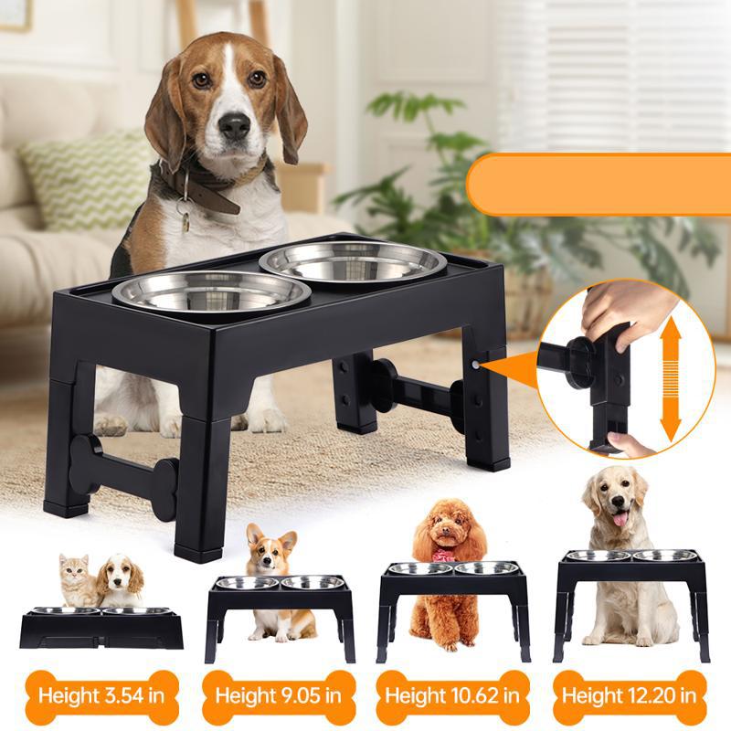 Anti Tumble Neck Support Elevated Pet Feeding Bowl Stand