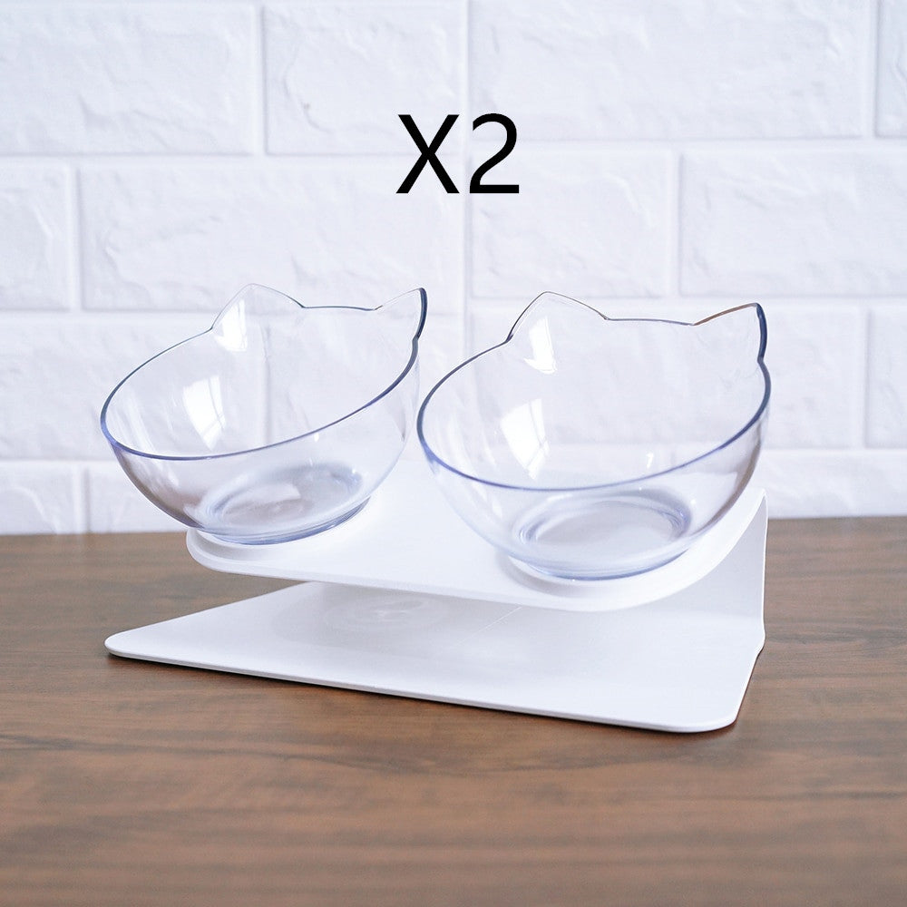 Non Slip Raised Stand Double Pet Food And Water Bowl