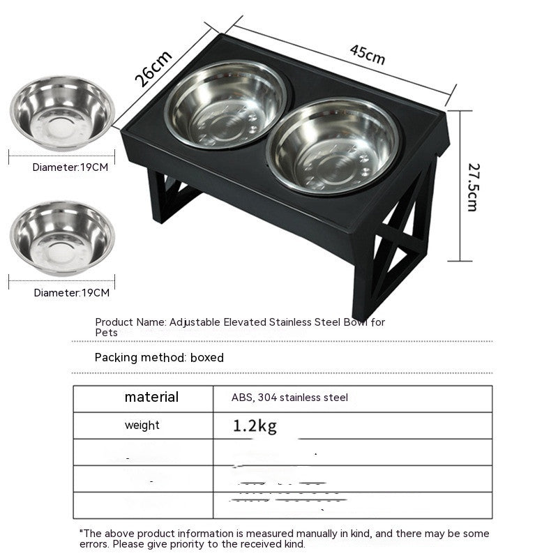 Adjustable Elevated Stainless Steel Anti Choke Pet Slow Feeding Bowl