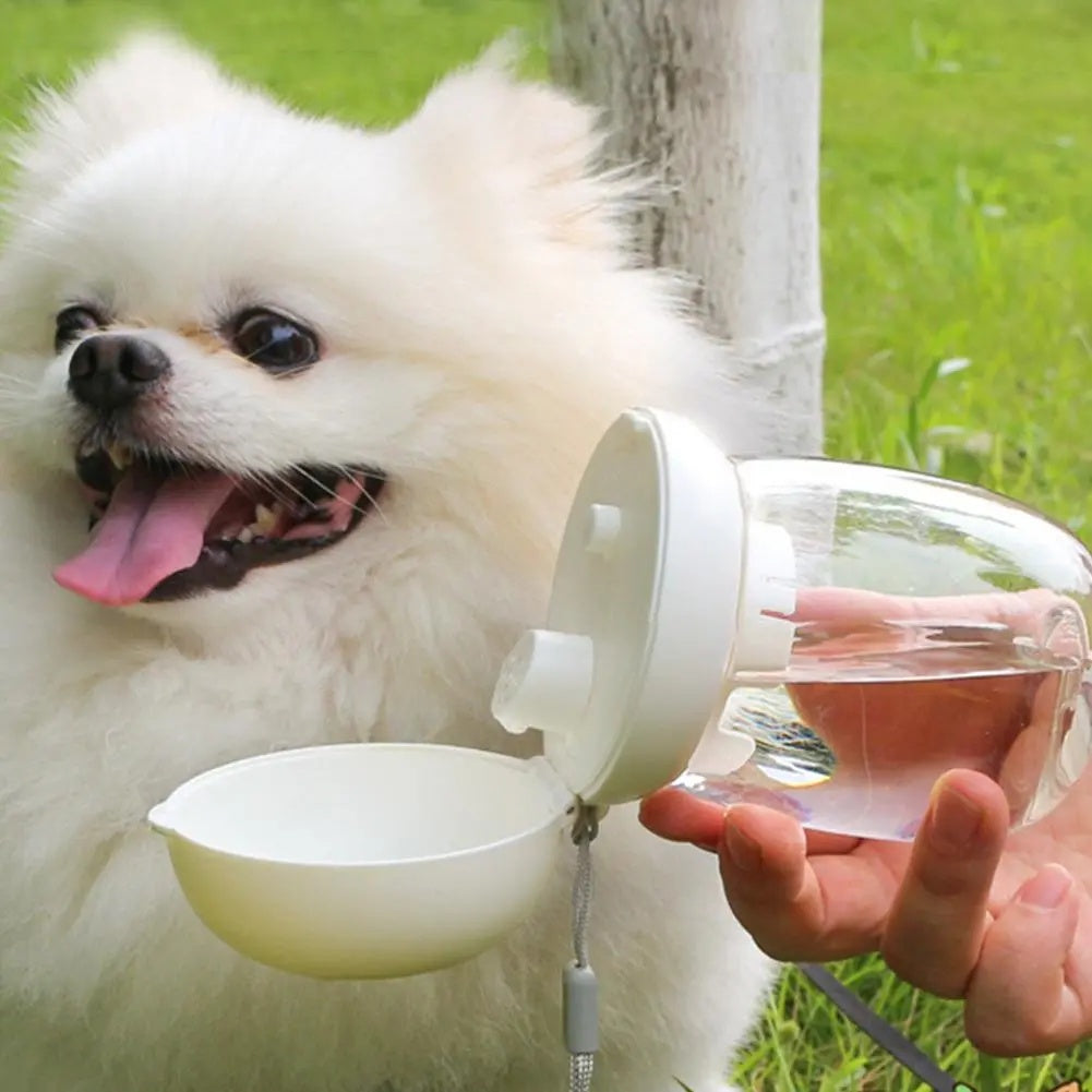 Portable Pet Water Bottle Travel Feeding Bowl High Temperature Resistant