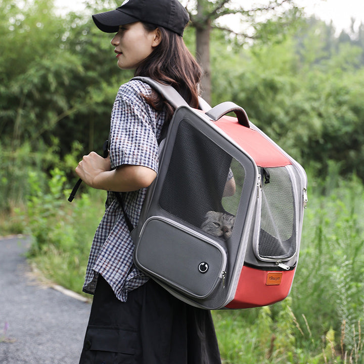 Expandable Large Capacity Portable Pet Backpack Diaper Travel Bag
