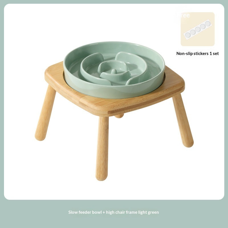 Ceramic Pet Slow Feeding Anti Choking Tip Proof Feeder Bowl