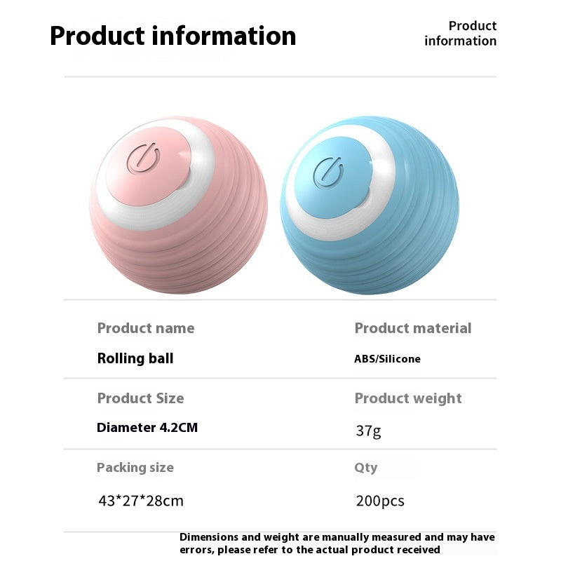 Smart Electronic Interactive Pet Ball USB Automatic Bouncing Toy