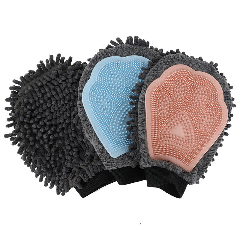 2 In 1 Grooming Massage Bath Cleaning Pet Brush Glove